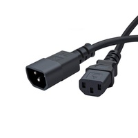 Câble d'extension C13 à C14 Cordon d'alimentation à 3 broches 12 AWG 14 AWG C13 à C14 Câble d'alimentation robuste pour réseau et données