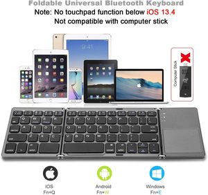 Mini <span class=keywords><strong>Tastiera</strong></span> Wireless Pieghevole Bluetooth con Touchpad per PC e <span class=keywords><strong>Smartphone</strong></span>, Vendita Diretta all'Ingrosso dalla Fabbrica, Bestseller su AMZO - Product Image 4