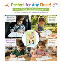 Cahier Magique Sank : Cahier d'Exercices Anglais à Spirale pour Enfants, Cahier à Rainures pour l'Apprentissage de l'Anglais, Livres d'Exercices Imprimés pour l'École des Enfants