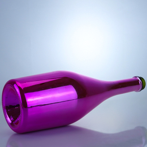 Botella de Vidrio Metálica Cromada Morada de Lujo de 750 ml para Champán, Vino y Licores, <span class=keywords><strong>Precio</strong></span> de Fábrica al por Mayor, Cristalería Decorativa - Product Image 3