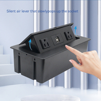 Multi-function Desktop Information Box Embedded USB Socket Computer Network Hole Pop-up Universal Three Hole Desktop Socket