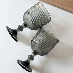 Vaso <span class=keywords><strong>de</strong></span> Vidrio Minimalista para Café, Té, Postres y Dulces, con Rayas <span class=keywords><strong>de</strong></span> Colores, Ideal para el Hogar o Cafeterías - Product Image 4
