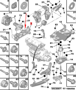 Support moteur 9655923080 1839H0 pour Citroën pour Peugeot 3008 <span class=keywords><strong>308</strong></span> 4007 508 1.6 VTI THP - Product Image 2