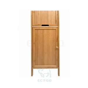 Meuble de rangement de salle de bain moderne en bambou moulé par injection, écologique, 5 niveaux, autoportant, grande capacité, durable et facile à assembler - Product Image 6