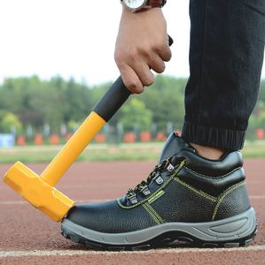 Zapatos de Seguridad de Cuero Vacuno con Puntera de Acero para Hombre y Mujer, Anti-Impactos y Anti-Perforación, con Plantilla de PU, Impermeables y Antideslizantes - Product Image 1