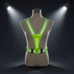 Nuovo Gilet Sportivo da Esterno con Luci LED, Gilet Riflettente di Sicurezza per Corsa - Product Image 1