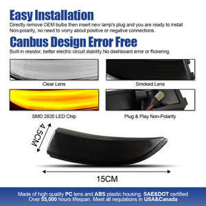 Vente en gros de 2 clignotants séquentiels à LED ambre intégrés au rétroviseur pour <span class=keywords><strong>Ford</strong></span> <span class=keywords><strong>Fiesta</strong></span> Mk7 2008-<span class=keywords><strong>2017</strong></span> B-Max 2012-<span class=keywords><strong>2017</strong></span> - Product Image 3