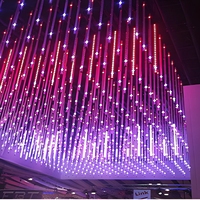 Lumière de scène de concert programmable DMX, lumière de pluie de météores RGB pour boîte de nuit, parc à thème, décoration de festival LED