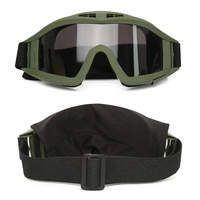 Nouvel ensemble tactique de trois pièces pour activités de plein air : Lunettes de protection tactiques avec verres transparents résistants aux chocs