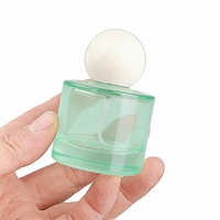 Flacon de parfum cylindrique en verre borosilicate G&S avec pulvérisateur à pompe décoré, vide, 30 ml, avec boîte