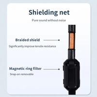 Hifi 3.5mm TRS pria ke 2 XLR kabel laki-laki XLR untuk 3.5 kabel untuk PC Headphone Amplifier dikepang keseimbangan kabel mikrofon