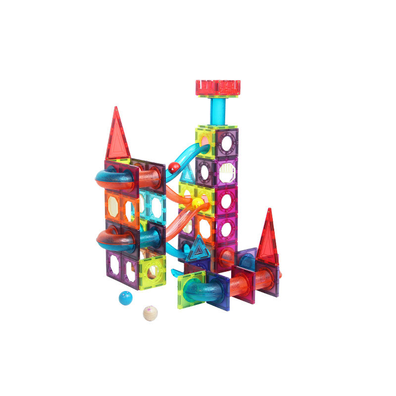 Magic Magnetic Paradise 3D - 110pcs Magnetic Marble Run Tiles