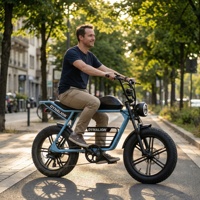 Vélo électrique polyvalent à 7 vitesses avec frein hydraulique, vélo électrique tout-terrain pour la livraison urbaine et les loisirs