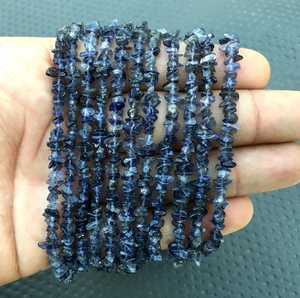 Iolite-GEMA Natural azul de 16 pulgadas, hilo largo, Chips lisos sin cortar, fabricación de cuentas, joyería hecha a mano, venta al por mayor - Product Image 5