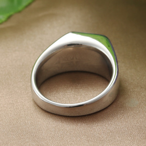 Men's <b>Titanium</b> Steel Cross <b>Ring</b> 24mm Cubic Zirconia Bezel Setting Punk Style Fashion Jewelry Gift - Product Image 2
