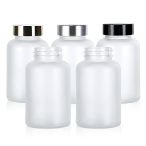 Flacon en verre transparent sablé en gros, flacon capsule, emballage pharmaceutique, pot à pilules pour produits de santé avec bouchon à vis - Product Image 3