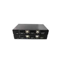 Commutateur KVM HDMI Commutateur KVM 2 ports 4K @ 30Hz pour 2 ordinateurs Partager clavier souris et un moniteur 2 câbles KVM HDMI