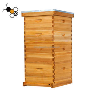 Suministros para Colmenas de Abejas Langstroth, Componentes de <span class=keywords><strong>Madera</strong></span>, Colmenas de Abejas de 4 Niveles, Recubiertas de Cera de <span class=keywords><strong>Madera</strong></span> - Product Image 1