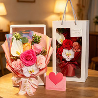 Calla-Lilie Phalaenopsis Rosen-Seifenblume Fensterblick-Handseife Handgemacht Direkt Bezogen Luxuriöse Geschenkbox zum Muttertag