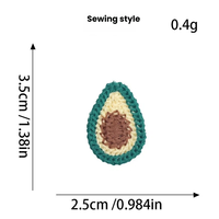 Patchs brodés en PU écologique Fruit Star Grandmother Gigi en forme de cœur à coudre pour vêtements d'enfants, sacs, chaussures, chapeaux, décoration DIY