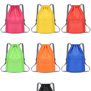Bolsa de Zapatos Deportiva Impermeable, Portátil, Unisex, de Moda, para Gimnasio y Viajes, con Cordón, Mochila Deportiva Oxford con Bolsillo con Cremallera y Forro de Poliéster - Product Image 6