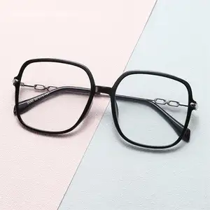 2023 Hot grandes óculos luz anti-azul quadro miopia óculos para mulher e homem