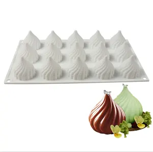 Handmade 15 Cavity high quality unique Silicone Baking 3d Chocolate decorating Mould tools Mousse Cake Molds