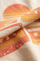 Serviette de cuisine en coton style années 80 Cassette Sunset Retro pour une décoration nostalgique