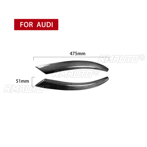 ฝาครอบตกแต่งไฟหน้ารถยนต์คาร์บอนไฟเบอร์แท้ 1 คู่ สำหรับ Audi A6 C6 ปี 2004 2005 2006 2007 2008 2009 2010 2011 - Product Image 4