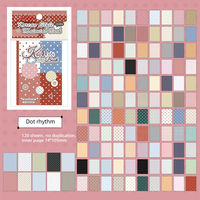 Bloc de papier à scrapbooking Macaron Polka Dot M5, style coréen, papier de fond décoratif pour journalisation, collage DIY, décoration d'album