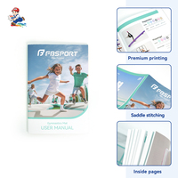 Brochure d'entreprise personnalisée imprimée avec reliure agrafée, manuel d'instructions, catalogue de produits, estampage à chaud, plastification