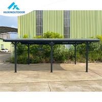 Abri d'auto en aluminium anti-vent feuille de polycarbonate anti-vent toit arqué abri de voiture étanche à la pluie garages de stationnement de voiture