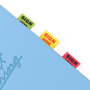 Foska Papeterie et Fournitures Scolaires 3 Couleurs Transparent PET Film Flèche Étiquettes Signe Ici Onglets pour Facile Notaire Livre Annotations - Product Image 5