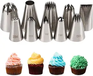 Kit d'outils de décoration de gâteau en acier inoxydable, buse de décoration de gâteau de Cupcake, buse de tuyauterie sans soudure de glaçage de petite taille, pointes de pâtisserie