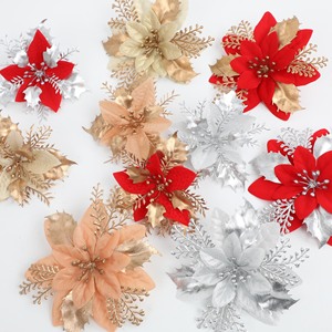 Cây thông Noel nhân tạo, hoa giả, đồ trang trí lấp lánh, hoa trạng nguyên Giáng sinh, hoa giả Giáng sinh bán buôn từ nhà máy - Product Image 3