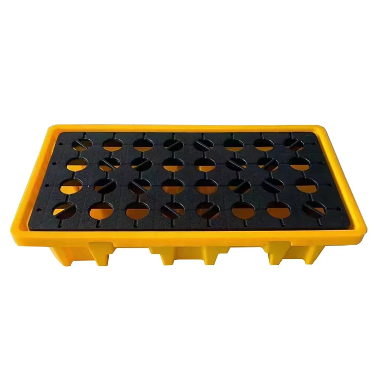 Pallet di contenimento delle fuoriuscite di stoccaggio sicuro del magazzino Pallet di plastica antiscivolo chimico