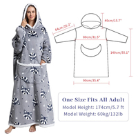Wearable Hooded Wrap Throw Sweatshirt Kuscheln Fleece Kuscheln Gemütliche Decke Mit Kapuze Sherpa Übergroßer Hoodie