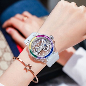 Men's Mechanical Watch Stainless Steel Hollow Design Waterproof Luminous Watch Silicone Strap Pointer Dial <b>Display</b> Wristwatch - Product Image 3