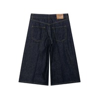 Nouvelle collection Printemps 2027 – Ensemble deux pièces en jean pour femme : veste chemise et short, col à revers, simple boutonnage, poches plaquées, indigo