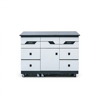 Armoire de laboratoire mobile tout acier avec trois tiroirs, une porte et un rangement par tiroir pour postes de travail de laboratoire organisés
