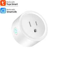 Prise murale intelligente WiFi Tuya OEM ODM 16A US, mini prise intelligente, commande à distance par application/voix, fonction de minuterie, compatible Alexa/Google Home