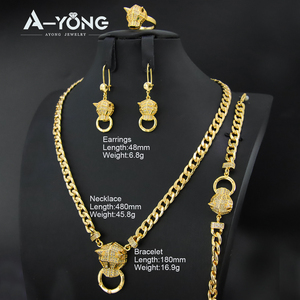 Collar con Colgante de Leopardo en Oro de Lujo, Chapado en Oro de 21k, Joyería Punk Hip Hop para Hombres y Mujeres - Product Image 6