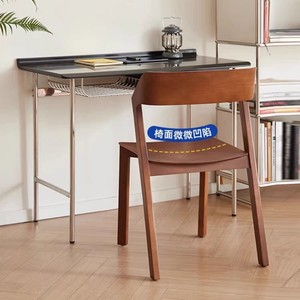 Silla Merano, silla de comedor de madera maciza con respaldo, estilo minimalista moderno para uso en el hogar, oficina y escritorio - Product Image 4