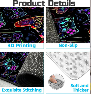 <span class=keywords><strong>Tapis</strong></span> de sol souple de grande surface <span class=keywords><strong>pour</strong></span> salle de jeux d'e-sport, avec motif de console de jeu de dessin animé de technologie futuriste personnalisée - Product Image 2