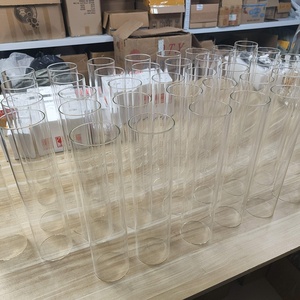 <strong>Open</strong> <strong>Ended</strong> Glass <strong>Candle</strong> Holder Tube <strong>Shade</strong> Multiple Size <strong>Open</strong> Flame <strong>Candle</strong> Chimney Tube Cover Bottomless Cylinder