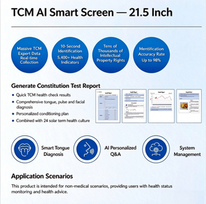 Máquina de Identificación de <span class=keywords><strong>la</strong></span> Constitución TCM con IA de 21.5 Pulgadas ZHP2, Analizador de Salud con Diagnóstico de Pulso, Lengua y Rostro con IA para Detección de Bienestar - Product Image 4