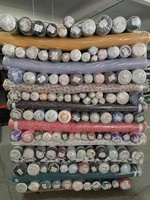 Lot de tissu à mailles en rayonne 100%, petit tissu personnalisé à motifs de fleurs, fabriqué par le fournisseur chinois