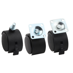 Threaded Stem Casters 2 Inch Nylon <b>Swivel</b> Double Brake Modern School Living Room Eco-Friendly <b>Office</b> Furniture Durable High - Product Image 2