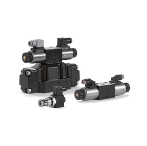 Valvola di controllo direzionale a solenoide a centro chiuso a 4/3 vie DHA-0631/2/M24DC25/BT, ISO 4401 misura 06 (CETOP 3), 24V DC, controllo manuale - Product Image 5