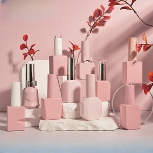 Vernis à ongles rose 15ml 10ml 12ml bouteilles <span class=keywords><strong>en</strong></span> <span class=keywords><strong>verre</strong></span> vides couche de base étanche à la lumière couche de finition emballage pour gel à ongles - Product Image 4